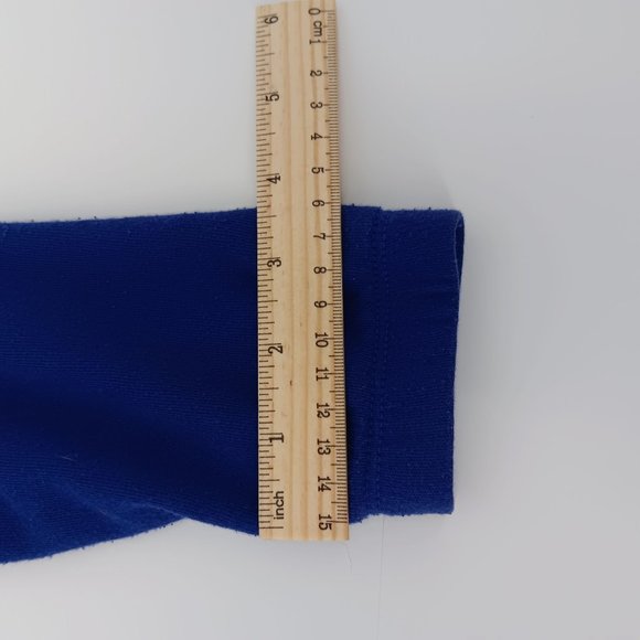 PINK VICTORIA'S  SECRET CROPPED PULLOVER BLUE SWEATSHIRT SIZE MEDIUM - Picture 3 of 9